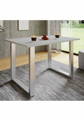 VCM. - My Home Premium Holz Esstisch Küchentisch Speisetisch Tisch Xona U Silber 2 VCM. - My Home Premium Holz Esstisch Küchentisch Speisetisch Tisch Xona U Silber – Bild 2