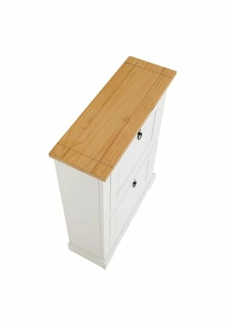 IDIMEX Schuhkipper Mit 2 Klappen Im Mexiko Stil TEQUILA Weiß/braun 4 IDIMEX Schuhkipper Mit 2 Klappen Im Mexiko Stil TEQUILA Weiß/braun – Bild 4