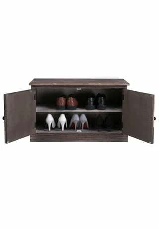 CARO-Möbel Schuhbank MARA Braun, Grau 4 CARO-Möbel Schuhbank MARA Braun, Grau – Bild 4