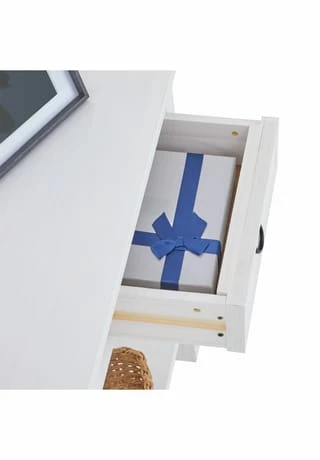 CARO-Möbel Konsolentisch Kiefer Massiv Mit 2 Schubladen, Mexico Möbel RURAL Weiß 5 CARO-Möbel Konsolentisch Kiefer Massiv Mit 2 Schubladen, Mexico Möbel RURAL Weiß – Bild 5