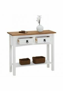 CARO-Möbel Konsolentisch Kiefer Massiv Mit 2 Schubladen, Mexiko Möbel CAMPO Weiß/braun 8 CARO-Möbel Konsolentisch Kiefer Massiv Mit 2 Schubladen, Mexiko Möbel CAMPO Weiß/braun -Wohn-esszimmer Verkäufe unnamed file 1033