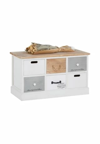 CARO-Möbel Sitzbank Mit 6 Schubkästen In Weiß SALVA Weiß 1 CARO-Möbel Sitzbank Mit 6 Schubkästen In Weiß SALVA Weiß