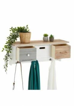 CARO-Möbel Wandgarderobe Mit 3 Schubkästen In Weiß SALVA 9 CARO-Möbel Wandgarderobe Mit 3 Schubkästen In Weiß SALVA -Wohn-esszimmer Verkäufe unnamed file 1046