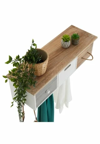 CARO-Möbel Wandgarderobe Mit 3 Schubkästen In Weiß SALVA 5 CARO-Möbel Wandgarderobe Mit 3 Schubkästen In Weiß SALVA – Bild 5