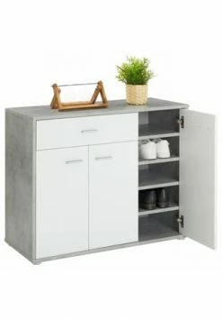 CARO-Möbel Schuhschrank 1 Schublade, 3 Türen DEUSTO Betonoptik/weiß 10 CARO-Möbel Schuhschrank 1 Schublade, 3 Türen DEUSTO Betonoptik/weiß -Wohn-esszimmer Verkäufe unnamed file 1059