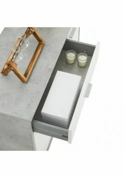 CARO-Möbel Schuhschrank 1 Schublade, 3 Türen DEUSTO Betonoptik/weiß 11 CARO-Möbel Schuhschrank 1 Schublade, 3 Türen DEUSTO Betonoptik/weiß -Wohn-esszimmer Verkäufe unnamed file 1060