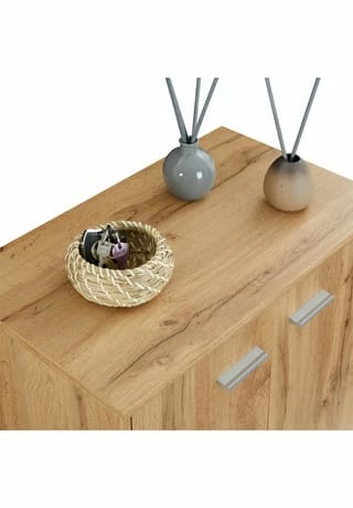 CARO-Möbel Schuhschrank 2 Türen In Verschiedenen Farben LENNIS Wotan Eiche 5 CARO-Möbel Schuhschrank 2 Türen In Verschiedenen Farben LENNIS Wotan Eiche – Bild 5