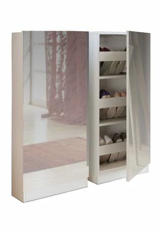 VCM. - My Home Holz Schuhschrank Schuhkommode Schuhregal Schuhständer Spiegel Fulas 2 VCM. - My Home Holz Schuhschrank Schuhkommode Schuhregal Schuhständer Spiegel Fulas – Bild 2