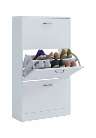 VCM. - My Home Holz Regal Kipper Schuhregal Schuhschrank Schuhkipper 3 Klappen Sipos L Weiß 1 VCM. - My Home Holz Regal Kipper Schuhregal Schuhschrank Schuhkipper 3 Klappen Sipos L Weiß