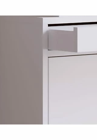 VCM. - My Home Holz Regal Kipper Schuhregal Schuhschrank Schuhkipper 2 Klappen Ablage Braso Weiß 2 VCM. - My Home Holz Regal Kipper Schuhregal Schuhschrank Schuhkipper 2 Klappen Ablage Braso Weiß – Bild 2