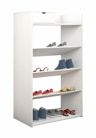 VCM. - My Home Holz Regal Dielenmöbel Schuhregal Schuhschrank Schublade 5 Fächer Fudal XL Weiß 1 VCM. - My Home Holz Regal Dielenmöbel Schuhregal Schuhschrank Schublade 5 Fächer Fudal XL Weiß