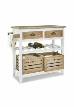 LOBERON Konsole Longbridge Antikweiß/braun Antikweiß/ Braun