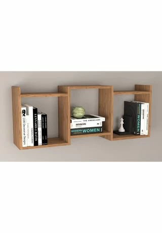 VCM. - My Home Holz Wandregal Hängeregal Regal Bücherregal Wandboard Deko Board Trilas Gesamt: Breite 102cm, Höhe 43cm, Tiefe 22cm 2 VCM. - My Home Holz Wandregal Hängeregal Regal Bücherregal Wandboard Deko Board Trilas Gesamt: Breite 102cm, Höhe 43cm, Tiefe 22cm – Bild 2