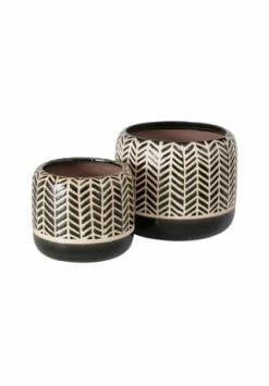 PURE DAY Pflanztopf-Set, 2-tlg. Ivy Beige