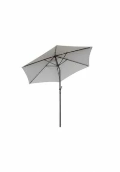 BUTLERS® SIESTA Sonnenschirm Mit Kurbel Ø180cm Hellgrau