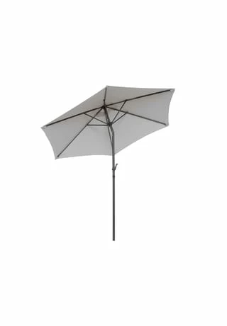 BUTLERS® SIESTA Sonnenschirm Mit Kurbel Ø180cm Hellgrau 1 BUTLERS® SIESTA Sonnenschirm Mit Kurbel Ø180cm Hellgrau