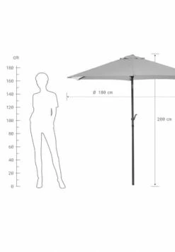 BUTLERS® SIESTA Sonnenschirm Mit Kurbel Ø180cm Hellgrau 13 BUTLERS® SIESTA Sonnenschirm Mit Kurbel Ø180cm Hellgrau -Wohn-esszimmer Verkäufe unnamed file 1193