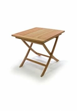 VCM. Balkontisch Gartentisch Teakholz Beistelltisch Behandelt 80 X 80 Cm Braun