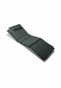 VCM. 2x Liegenauflage Polster Für Gartenliege Kopfkissen Anthrazit Anthrazit