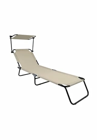 VCM. Gartenliege Liege Sonnenliege Liegestuhl Faltbar Klappbar Balkonliege Dach Creme 1 VCM. Gartenliege Liege Sonnenliege Liegestuhl Faltbar Klappbar Balkonliege Dach Creme