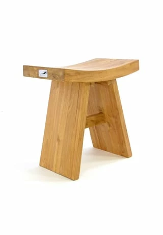 VCM. Hocker Behandeltem Teakholz Sitzhocker Holzhocker Massiv Höhe 47cm Braun 2 VCM. Hocker Behandeltem Teakholz Sitzhocker Holzhocker Massiv Höhe 47cm Braun – Bild 2