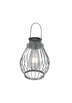 Näve Leuchten LED Deko-Solarleuchte H: 21,5cm Silber