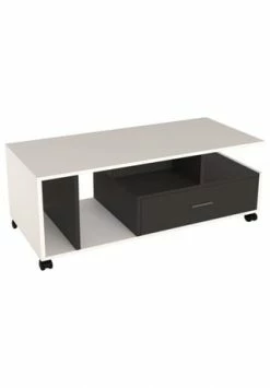 VCM. - My Home Holz Beistelltisch Couchtisch Sofatisch Wohnzimmertisch Rollen Schublade Silus Weiß / Anthrazit 5 VCM. - My Home Holz Beistelltisch Couchtisch Sofatisch Wohnzimmertisch Rollen Schublade Silus Weiß / Anthrazit -Wohn-esszimmer Verkäufe unnamed file 138