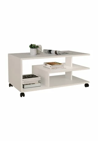 VCM. - My Home Holz Beistelltisch Couchtisch Sofatisch Wohnzimmertisch Rollen Rollbar Ralus Weiß 1 VCM. - My Home Holz Beistelltisch Couchtisch Sofatisch Wohnzimmertisch Rollen Rollbar Ralus Weiß