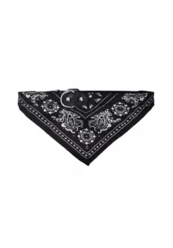 SIX Verstellbares Hundehalsband In Bandanatuch Optik