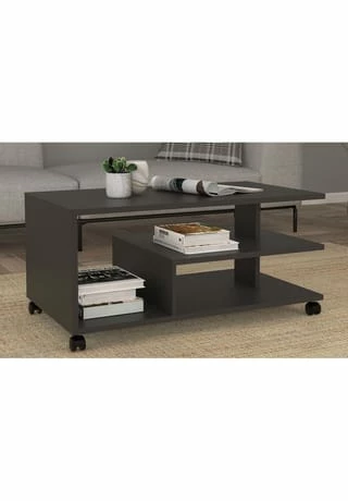 VCM. - My Home Holz Beistelltisch Couchtisch Sofatisch Wohnzimmertisch Rollen Rollbar Ralus Anthrazit 3 VCM. - My Home Holz Beistelltisch Couchtisch Sofatisch Wohnzimmertisch Rollen Rollbar Ralus Anthrazit – Bild 3