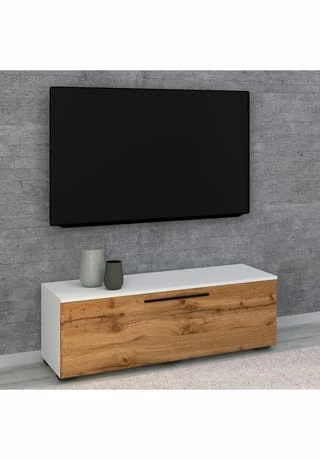 VCM. - My Media Holz TV Lowboard Möbel Fernsehschrank Tisch Konsole Fernsehtisch Arila S Weiß / Honig-Eiche 3 VCM. - My Media Holz TV Lowboard Möbel Fernsehschrank Tisch Konsole Fernsehtisch Arila S Weiß / Honig-Eiche – Bild 3