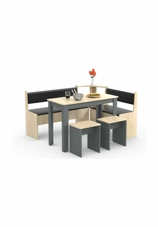 VCM. - My Home Eckbankgruppe Sitzgruppe Küchensitzgruppe Bank Tisch Hocker Esal Maxi Anthrazit / Honig-Eiche 1 VCM. - My Home Eckbankgruppe Sitzgruppe Küchensitzgruppe Bank Tisch Hocker Esal Maxi Anthrazit / Honig-Eiche