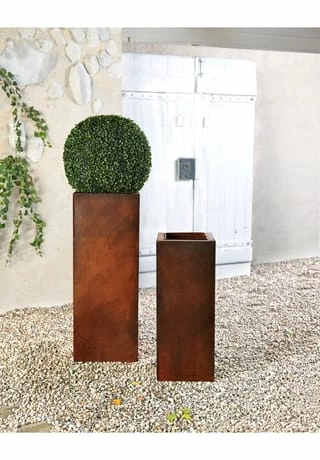 PURE DAY Pflanztopf-Set, 2-tlg. Corrido Rot 4 PURE DAY Pflanztopf-Set, 2-tlg. Corrido Rot – Bild 4