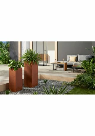 PURE DAY Pflanztopf-Set, 2-tlg. Corrido Rot 5 PURE DAY Pflanztopf-Set, 2-tlg. Corrido Rot – Bild 5