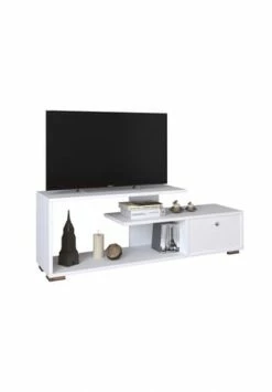 VCM. - My Media Holz TV Lowboard Fernsehschrank Konsole Fernsehtisch Fernseh Schublade Mazusa Weiß
