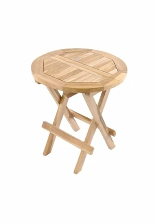 VCM. Beistelltisch Blumen Hocker Tisch Klappbar Teakholz Unbehandelt Ø40 Braun 1 VCM. Beistelltisch Blumen Hocker Tisch Klappbar Teakholz Unbehandelt Ø40 Braun