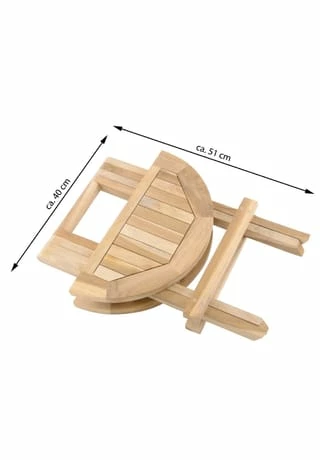 VCM. Beistelltisch Blumen Hocker Tisch Klappbar Teakholz Unbehandelt Ø40 Braun 5 VCM. Beistelltisch Blumen Hocker Tisch Klappbar Teakholz Unbehandelt Ø40 Braun – Bild 5
