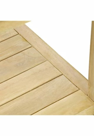 VCM. Beistelltisch Blumenhocker Balkon Terrasse Teak-Holz Natur 50x50cm Braun 4 VCM. Beistelltisch Blumenhocker Balkon Terrasse Teak-Holz Natur 50x50cm Braun – Bild 4