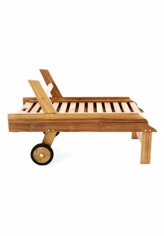 VCM. Sonnenliege Gartenliege Liegestuhl Teakholz Klappbar Behandelt Braun 2 VCM. Sonnenliege Gartenliege Liegestuhl Teakholz Klappbar Behandelt Braun – Bild 2