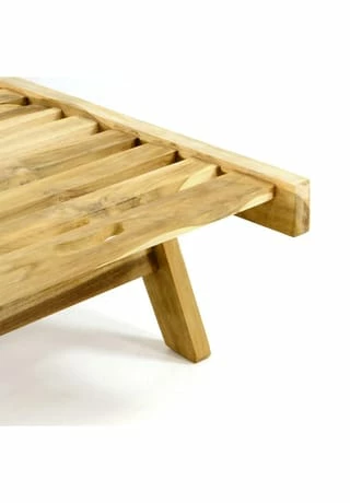 VCM. Sonnenliege Gartenliege Liegestuhl Teakholz Klappbar Natur 200x57cm Braun 4 VCM. Sonnenliege Gartenliege Liegestuhl Teakholz Klappbar Natur 200x57cm Braun – Bild 4