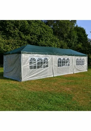 VCM. Pavillon Partyzelt Grün 3x9m PE 110g/m² Gartenzelt Festzelt Eventzelt Marktzelt 4 VCM. Pavillon Partyzelt Grün 3x9m PE 110g/m² Gartenzelt Festzelt Eventzelt Marktzelt – Bild 4