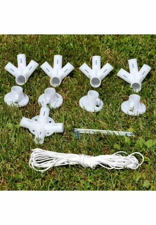 VCM. Pavillon 3x3 M In Weiß PE Plane 2 Seitenteile Partyzelt Gartenzelt Sonnenschutz 4 VCM. Pavillon 3x3 M In Weiß PE Plane 2 Seitenteile Partyzelt Gartenzelt Sonnenschutz – Bild 4