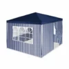 VCM. Pavillon Partyzelt 3x3m Blau Weiß Wasserdicht 4 Seitenteile Gartenzelt Eventzelt