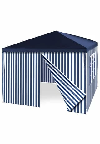 VCM. Pavillon Partyzelt 3x3m Blau Weiß Wasserdicht 4 Seitenteile Gartenzelt Eventzelt 3 VCM. Pavillon Partyzelt 3x3m Blau Weiß Wasserdicht 4 Seitenteile Gartenzelt Eventzelt – Bild 3