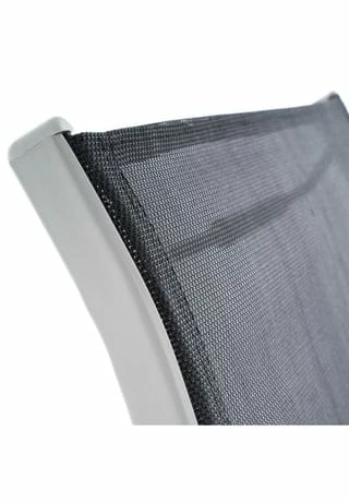 VCM. 4er Set Stapelstuhl Rahmen Hellgrau Textilene Schwarz Gartenstuhl Stapelsessel Schwarz 6 VCM. 4er Set Stapelstuhl Rahmen Hellgrau Textilene Schwarz Gartenstuhl Stapelsessel Schwarz – Bild 6