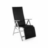 VCM. Gartenliege Sonnenliege Liegestuhl Relaxliege Terrasse Balkon Schwarz Grau Schwarz
