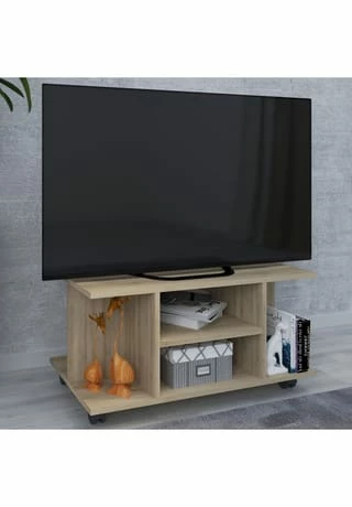 VCM. - My Media Holz TV Lowboard Rollen Fernsehschrank Tisch Konsole Rollbar Möbel Fernsehtisch Findalo Buche 2 VCM. - My Media Holz TV Lowboard Rollen Fernsehschrank Tisch Konsole Rollbar Möbel Fernsehtisch Findalo Buche – Bild 2