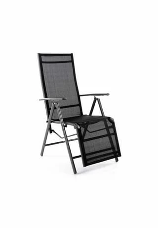 VCM. Alu Liegestuhl Klappstuhl Relaxstuhl Rahmen Anthrazit Bezug Schwarz M. Fußstütze Schwarz 1 VCM. Alu Liegestuhl Klappstuhl Relaxstuhl Rahmen Anthrazit Bezug Schwarz M. Fußstütze Schwarz