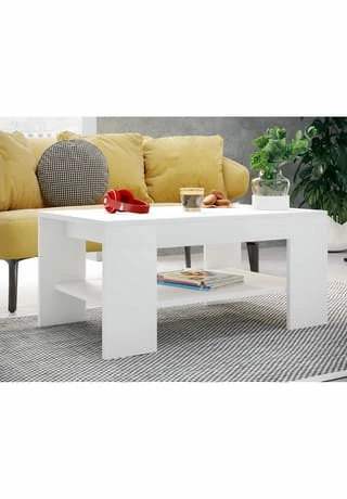 VCM. - My Home Holz Beistelltisch Couchtisch Sofatisch Wohnzimmertisch Bonza Weiß 2 VCM. - My Home Holz Beistelltisch Couchtisch Sofatisch Wohnzimmertisch Bonza Weiß – Bild 2