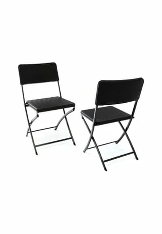 VCM. 3er Set Garnitur Tischset Mit 2 Stühlen Balkonset Rattan-Optik Schwarz Bistroset Schwarz 7 VCM. 3er Set Garnitur Tischset Mit 2 Stühlen Balkonset Rattan-Optik Schwarz Bistroset Schwarz – Bild 7